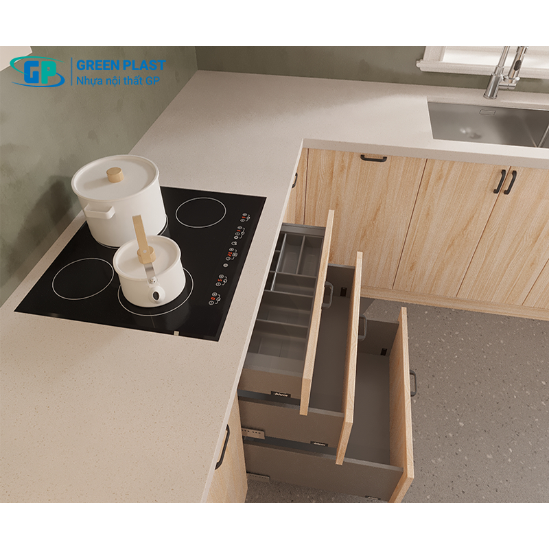 Khu Vực Để Dụng Cụ Bếp